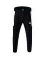 Erima Trainingshose (Präsentation) Team lang (100% Polyester, leicht, moderner schmaler Schnitt) schwarz/weiss Herren